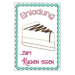 ITH - Postkarte Einladung Schokokuchen